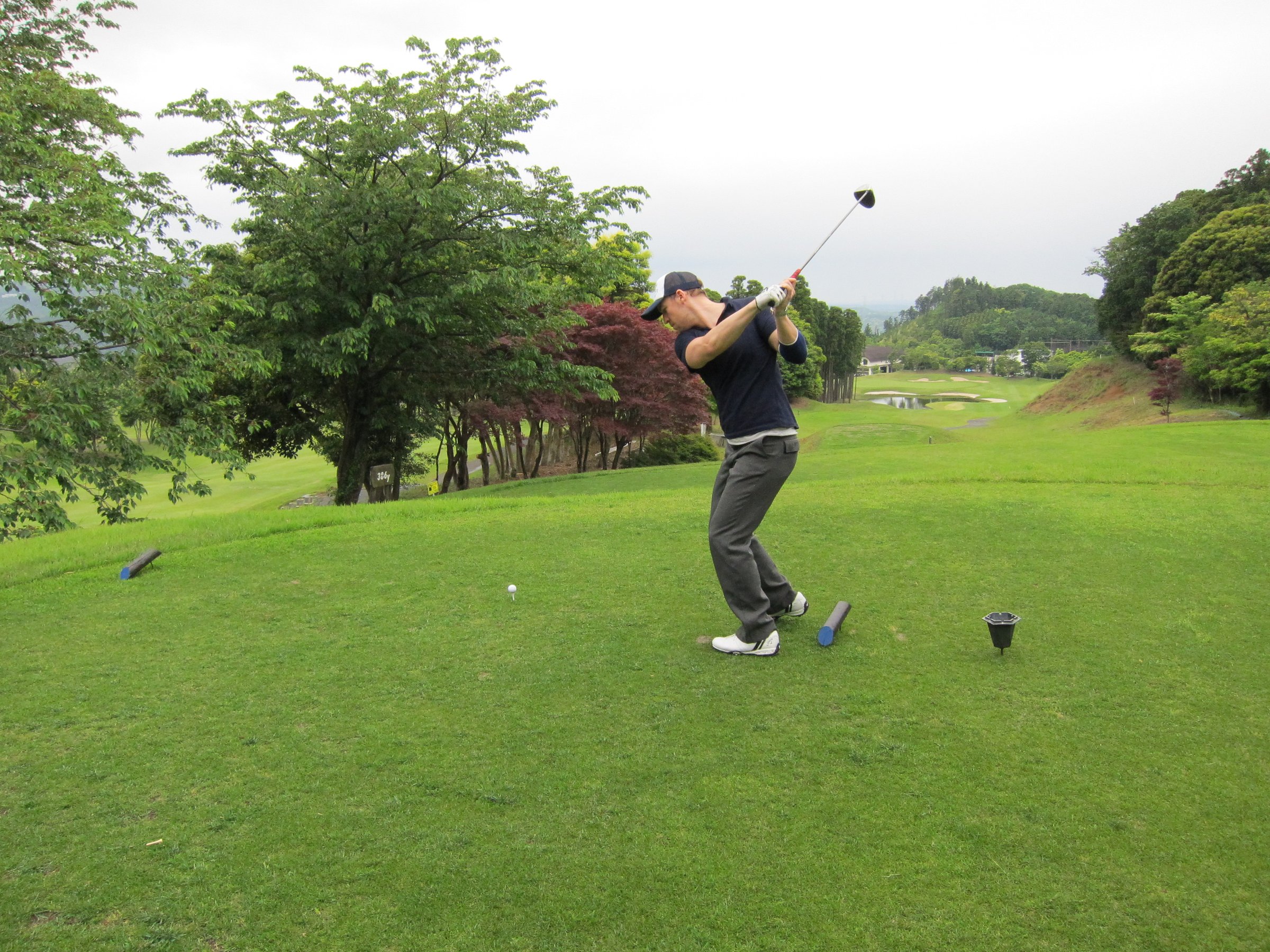 A practice swing and a miss (intended)